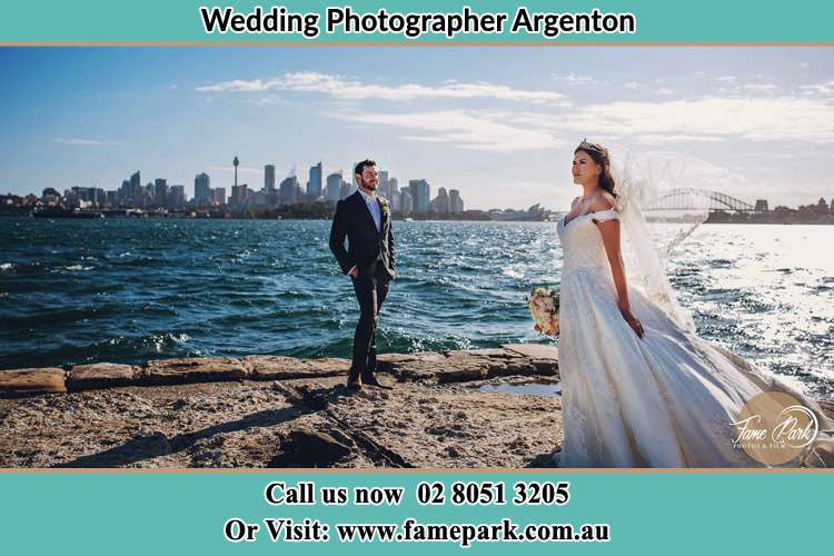 Photo of the Groom and the Bride at the sea front Argenton NSW 2284