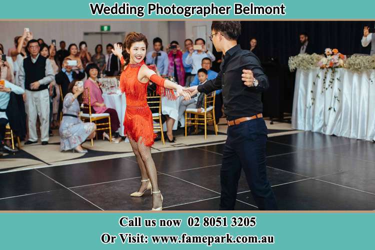 Photo of the Bride and Groom dancing Belmont