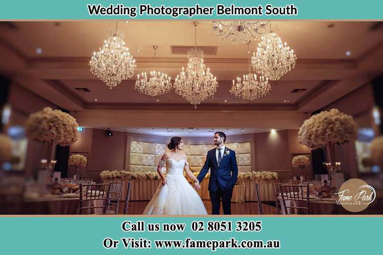 Photo of the Bride and the Groom at the reception venue Belmont South