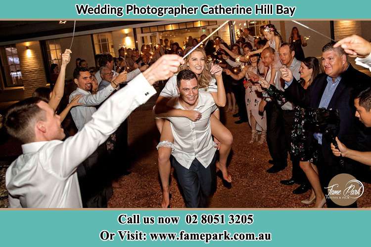 Photo of the Bride horse back ridding to the Groom Catherine Hill Bay NSW 2281