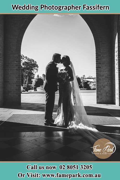 Photo of the Groom and the Bride kissing Fassifern NSW 2283